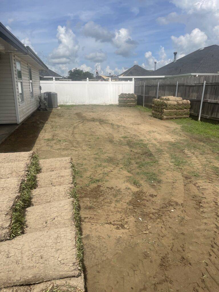 Sod grading and installation by Eric's Tidy Turf, LLC in the greater new orleans area