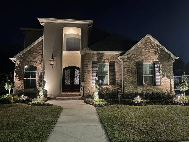 Beautify outdoor landscaping lighting crafted and installed by Eric's Tidy Turf, LLC in the greater new orleans area