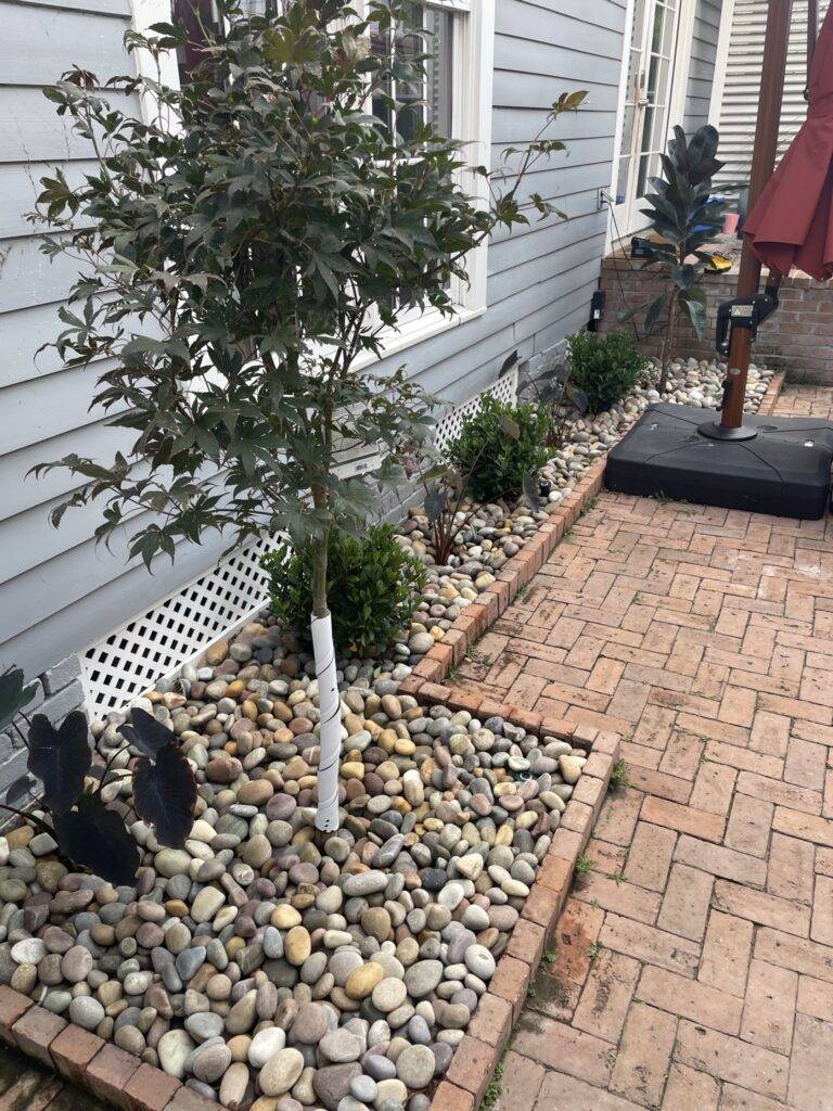 Beautifully crafted hardscaping project installed by Eric's Tidy Turf, LLC in the greater new orleans area