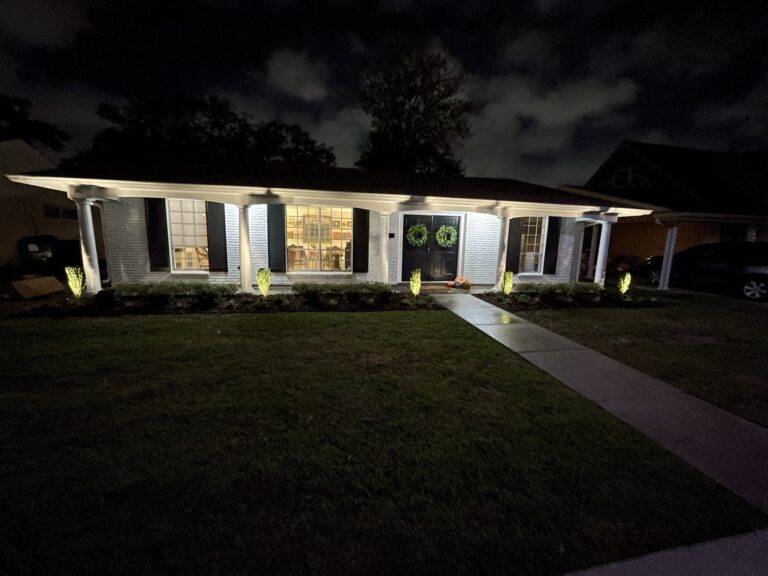 Beautify outdoor landscaping lighting crafted and installed by Eric's Tidy Turf, LLC in the greater new orleans area