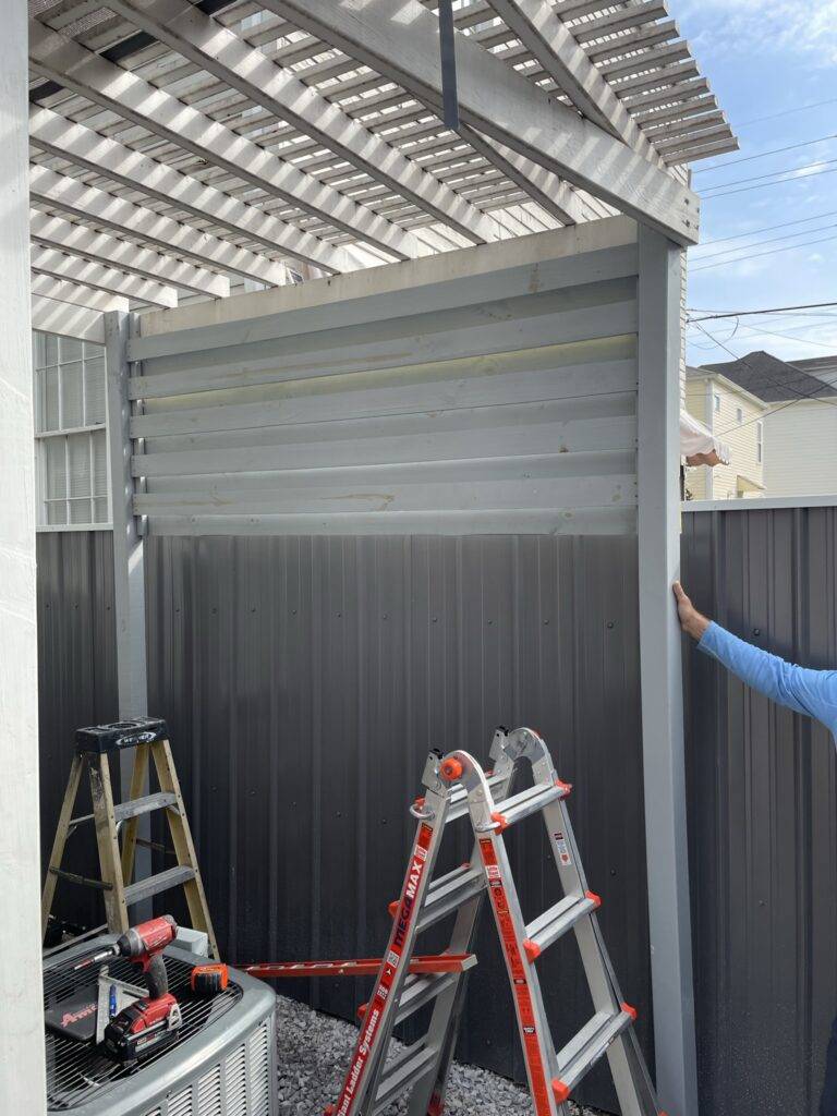 metal fencing installation by Eric's Tidy Turf, LLC in the greater new orleans area