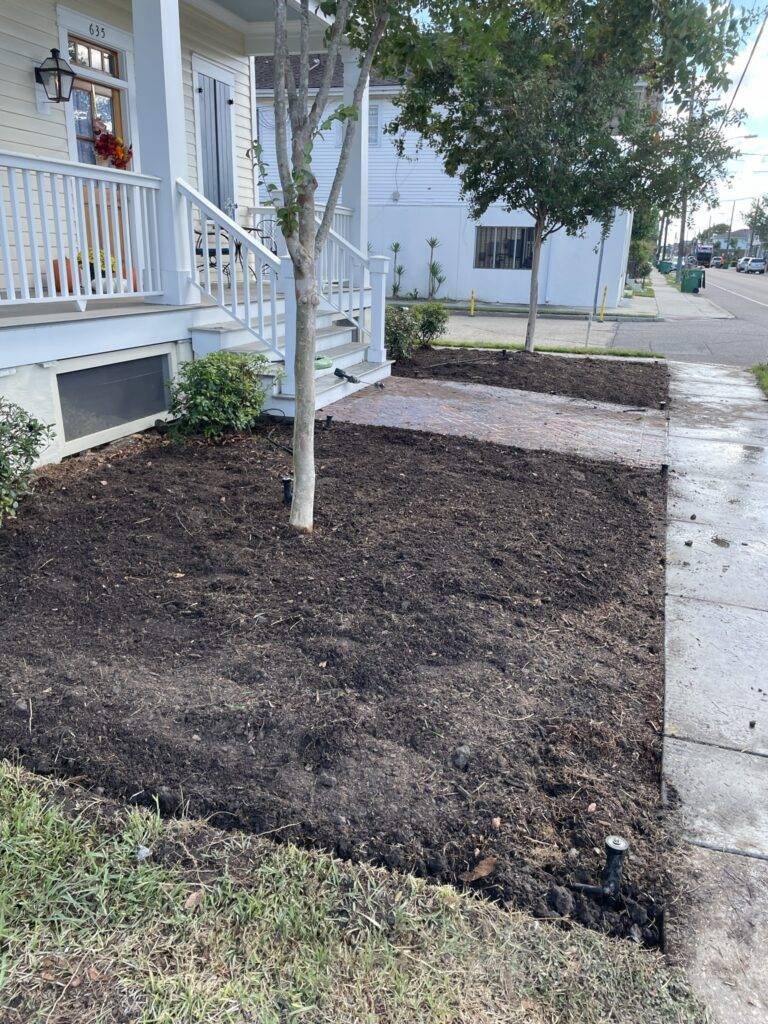 Beautify front yard landscaping install crafted by Eric's Tidy Turf, LLC