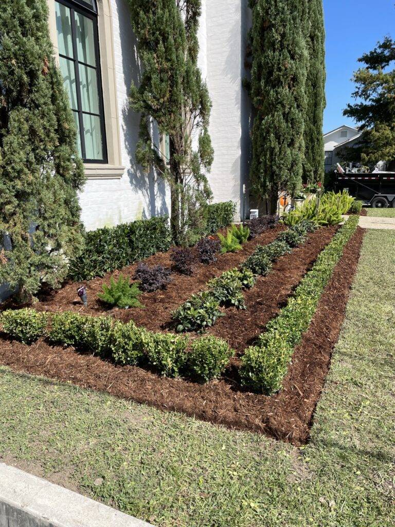 Beautify front yard landscaping install crafted by Eric's Tidy Turf, LLC