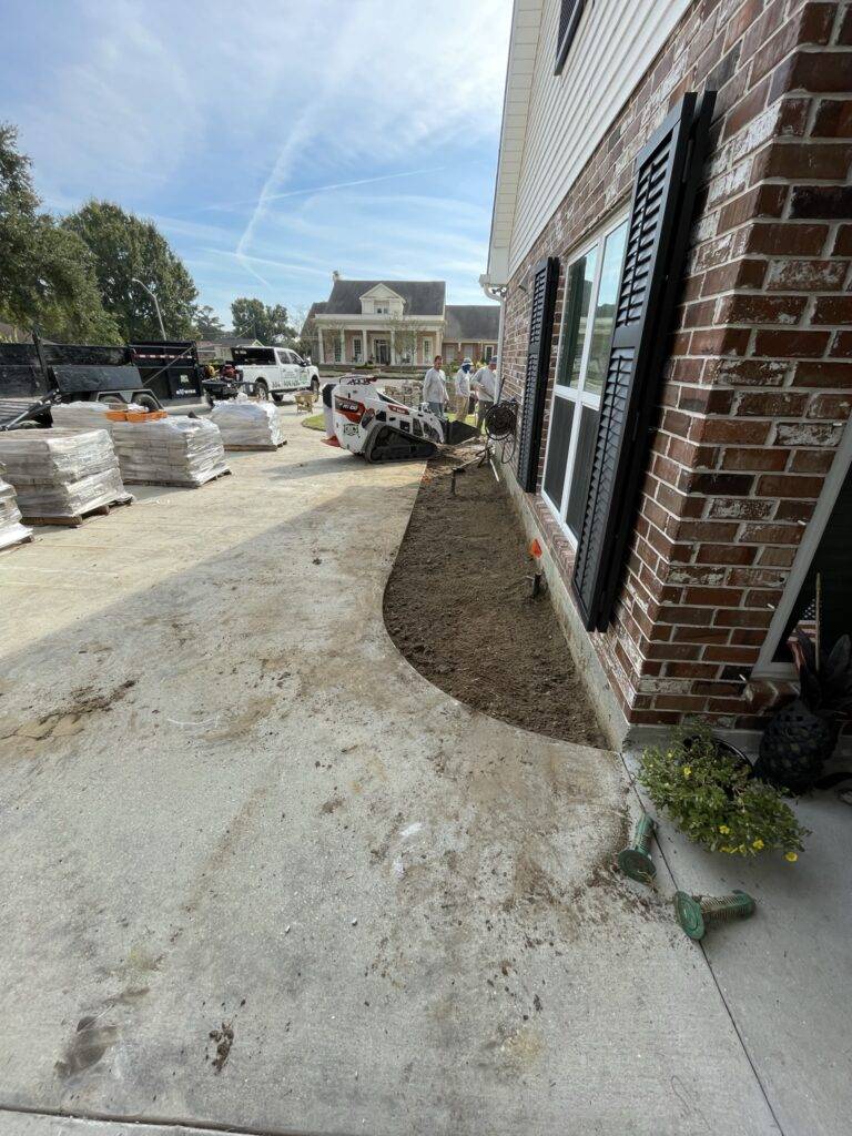 Planned and crafted hardscaping project for landscaping crafted by Eric's Tidy Turf, LLC