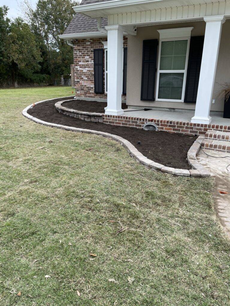 Planned and crafted hardscaping project for landscaping crafted by Eric's Tidy Turf, LLC