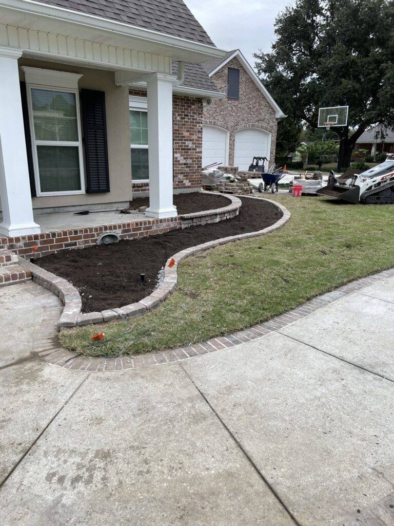 Planned and crafted hardscaping project for landscaping crafted by Eric's Tidy Turf, LLC