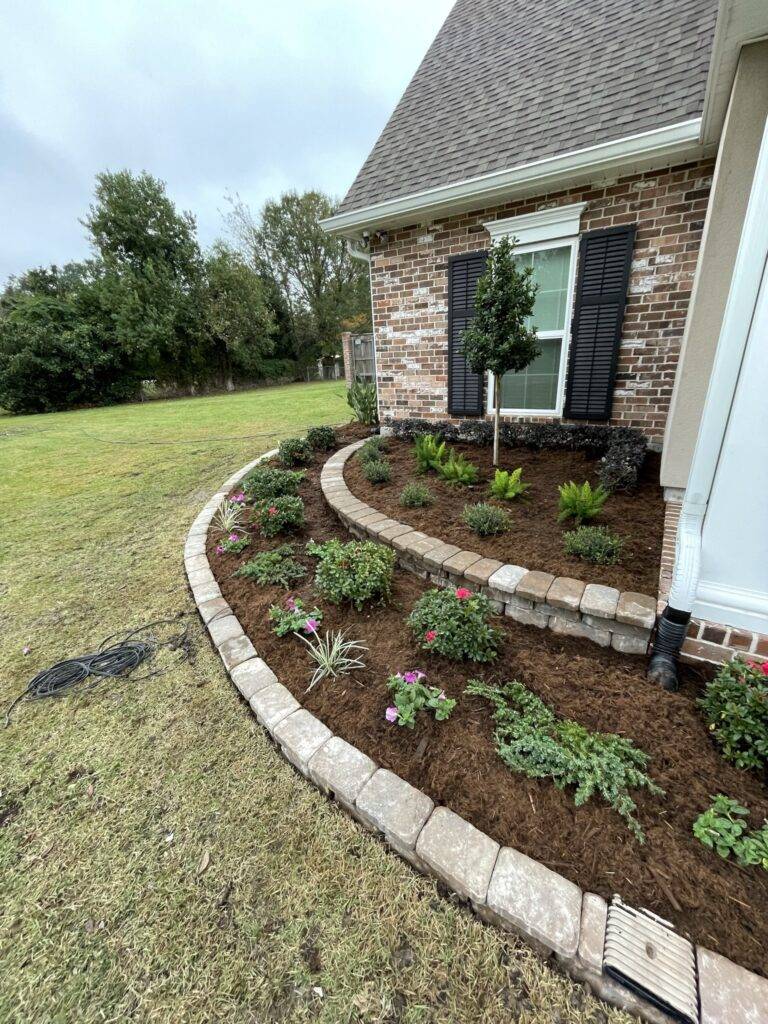 Planned and crafted hardscaping project for landscaping crafted by Eric's Tidy Turf, LLC