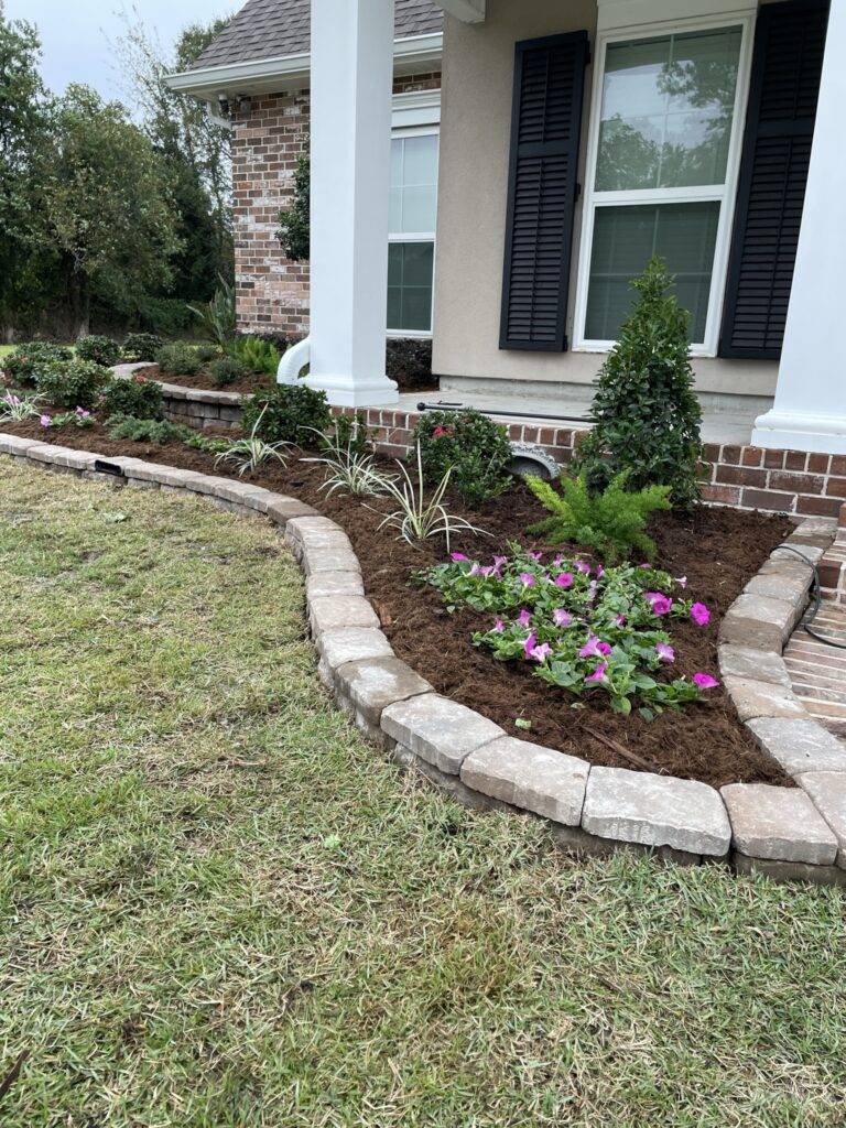 Planned and crafted hardscaping project for landscaping crafted by Eric's Tidy Turf, LLC