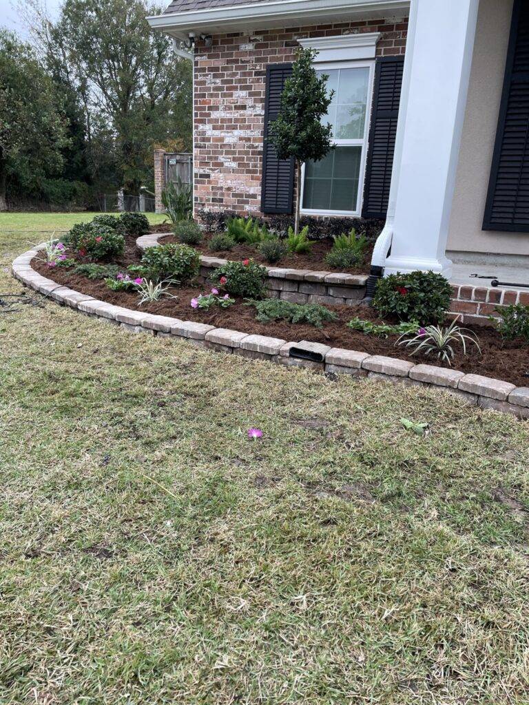 Planned and crafted hardscaping project for landscaping crafted by Eric's Tidy Turf, LLC