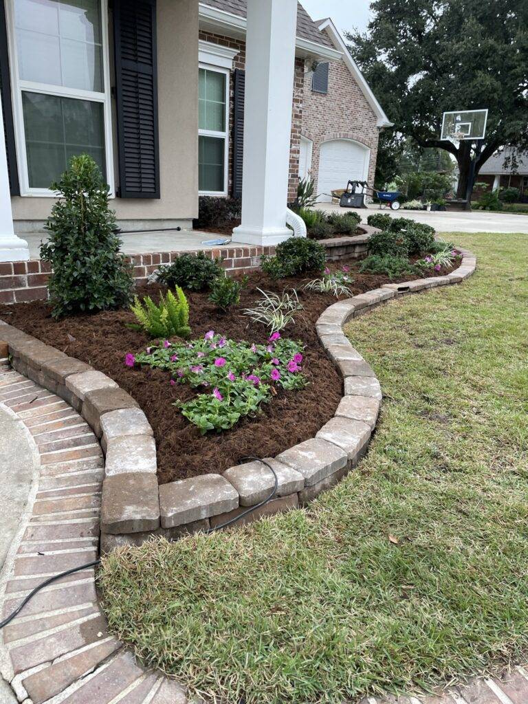 Planned and crafted hardscaping project for landscaping crafted by Eric's Tidy Turf, LLC