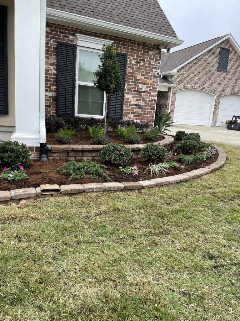 Planned and crafted hardscaping project for landscaping crafted by Eric's Tidy Turf, LLC