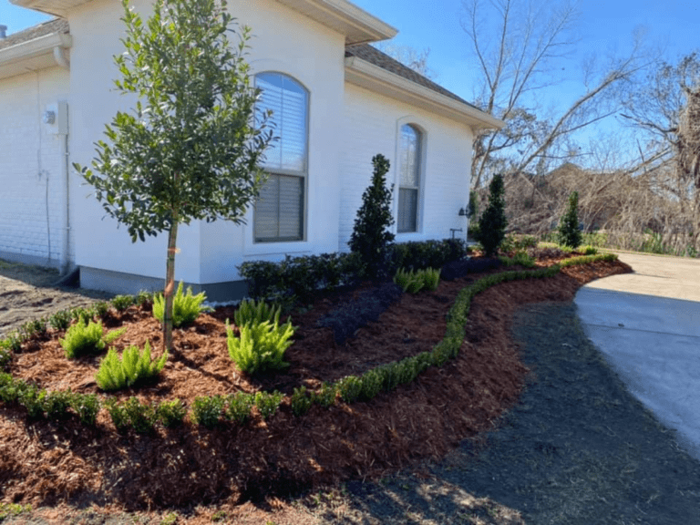 beautiful crafted landscaping project installed by Eric's Tidy Turf, LLC in the greater new orleans area