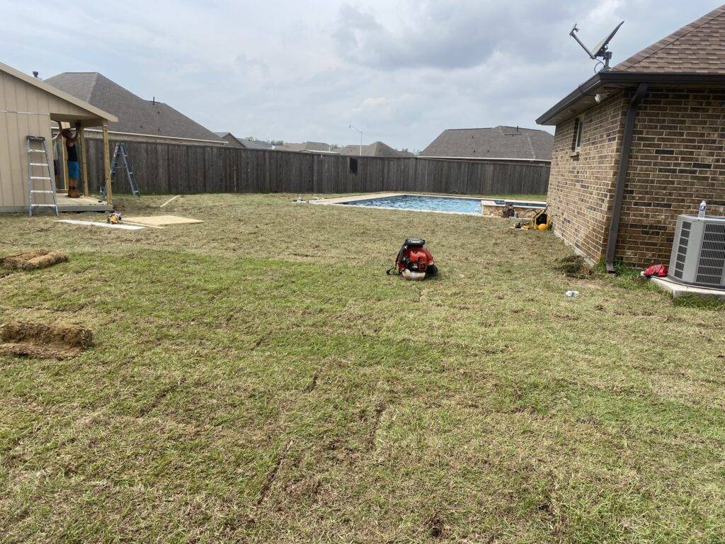 Sod grading and installation by Eric's Tidy Turf, LLC in the greater new orleans area