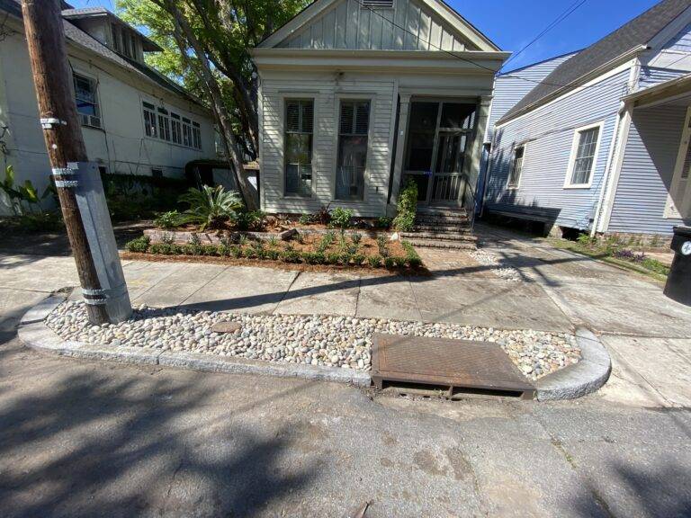 Beautify front yard landscaping install crafted by Eric's Tidy Turf, LLC