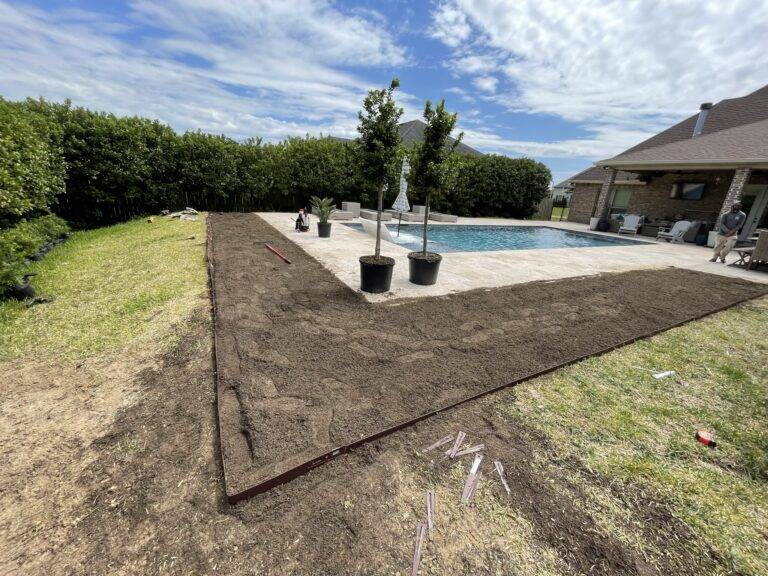 Beautify poolside landscaping installed by Eric's Tidy Turf, LLC