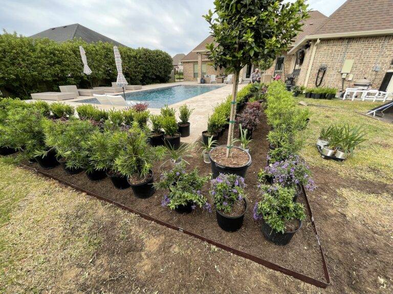 Beautify poolside landscaping installed by Eric's Tidy Turf, LLC