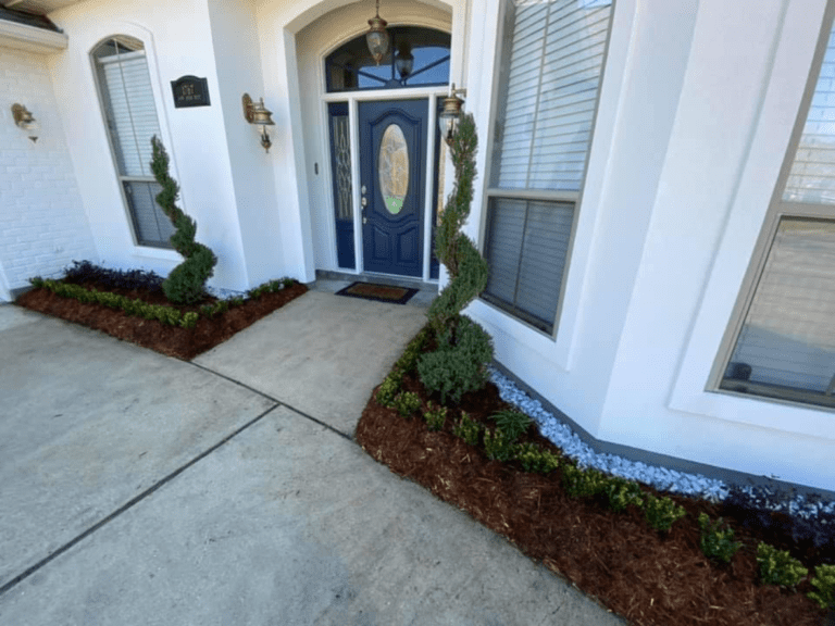 beautiful crafted landscaping project installed by Eric's Tidy Turf, LLC in the greater new orleans area