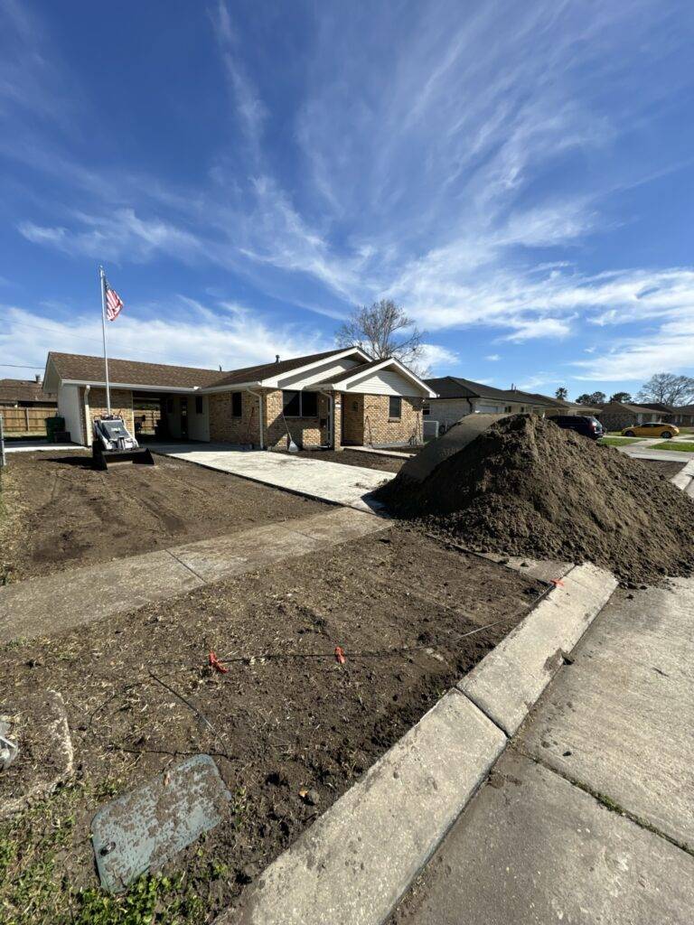 Sod grading and installation by Eric's Tidy Turf, LLC in the greater new orleans area