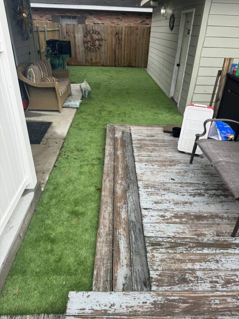 Artificial turf crafted and installed by Eric's Tidy Turf, LLC in the greater new orleans area