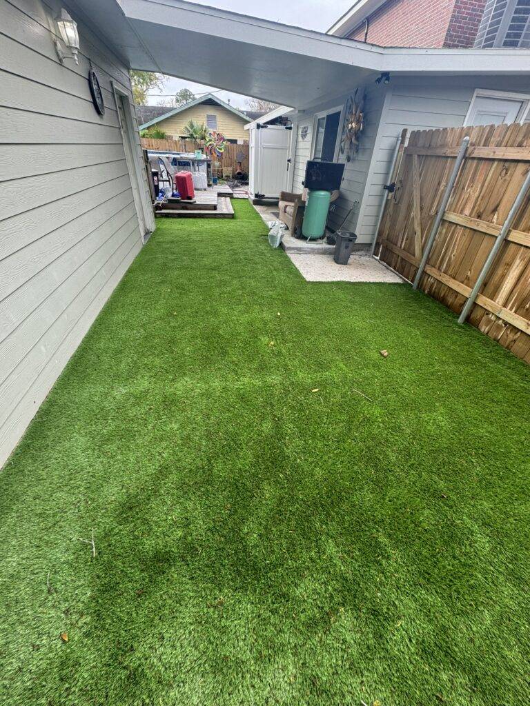 Artificial turf crafted and installed by Eric's Tidy Turf, LLC in the greater new orleans area