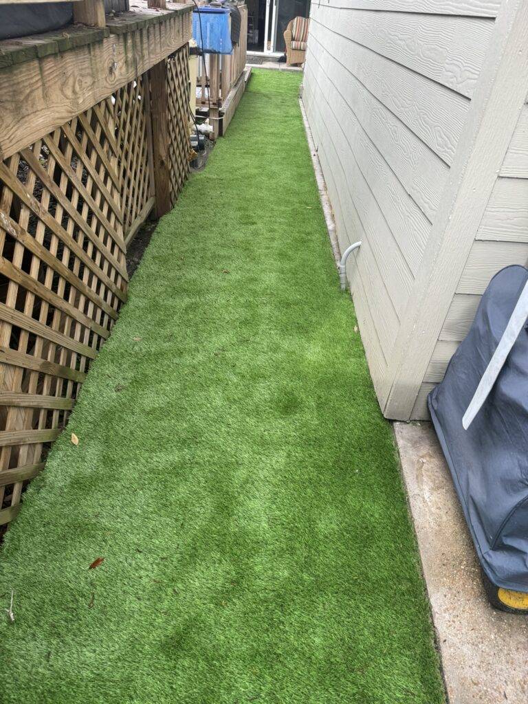 Artificial turf crafted and installed by Eric's Tidy Turf, LLC in the greater new orleans area