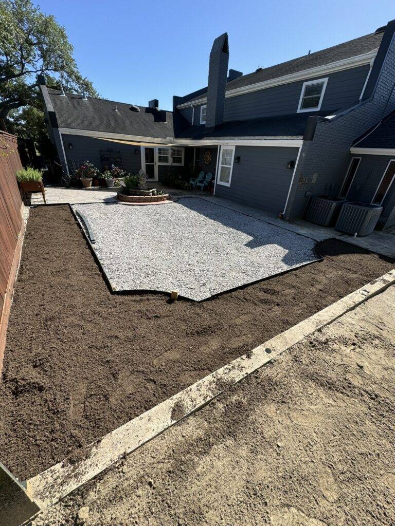 Subsurface drainage crafted and installed by Eric's Tidy Turf, LLC in the greater new orleans area