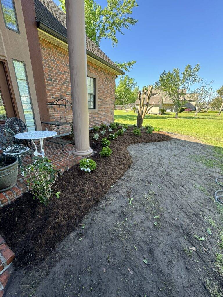 beautiful crafted landscaping project installed by Eric's Tidy Turf, LLC in the greater new orleans area