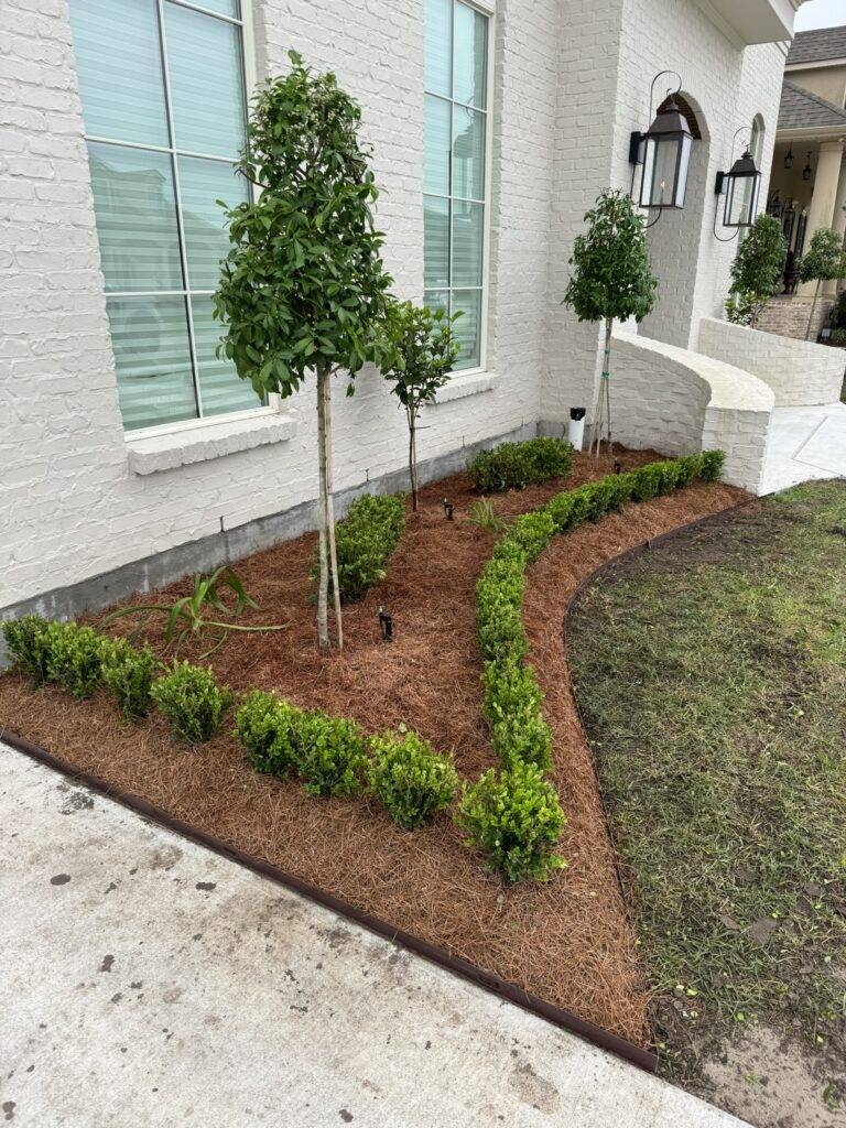 beautiful crafted landscaping project installed by Eric's Tidy Turf, LLC in the greater new orleans area