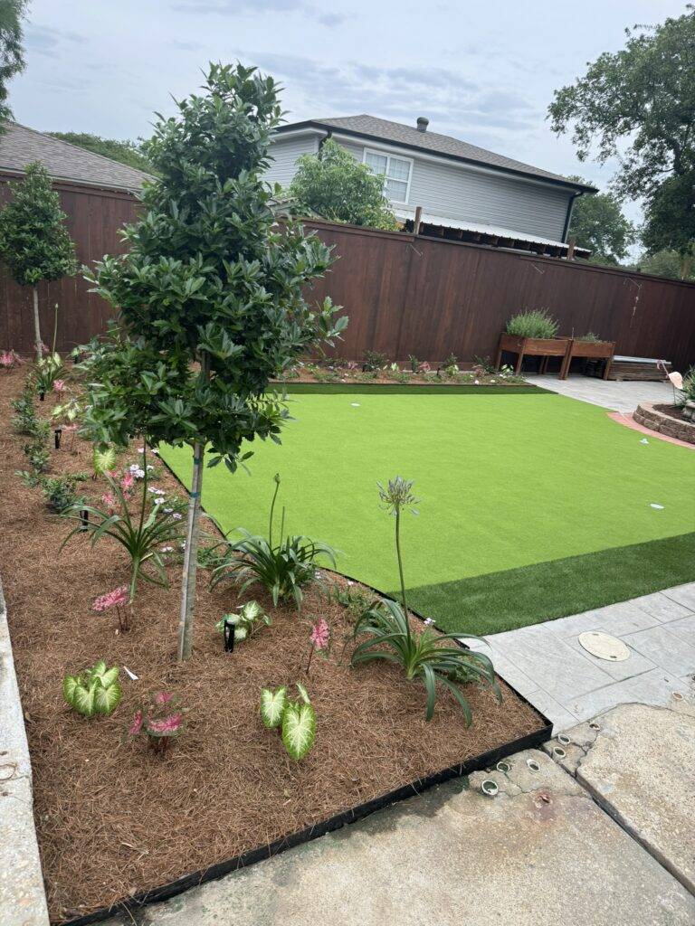 Artificial turf crafted and installed by Eric's Tidy Turf, LLC in the greater new orleans area