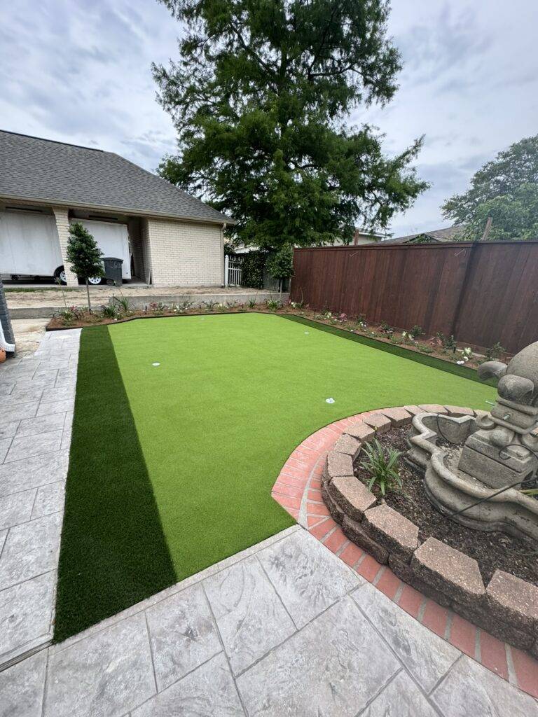 Artificial turf crafted and installed by Eric's Tidy Turf, LLC in the greater new orleans area