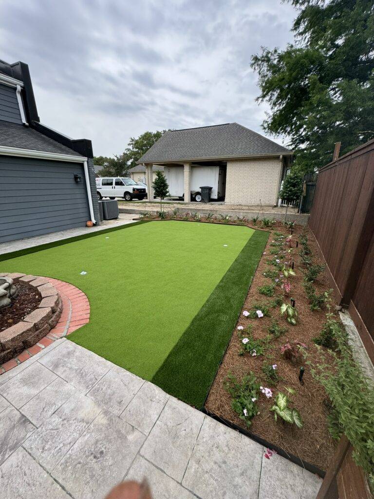 Artificial turf crafted and installed by Eric's Tidy Turf, LLC in the greater new orleans area