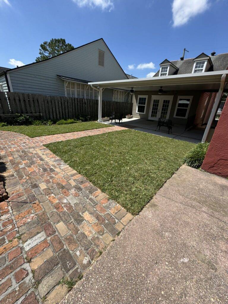 Sod grading and installation by Eric's Tidy Turf, LLC in the greater new orleans area