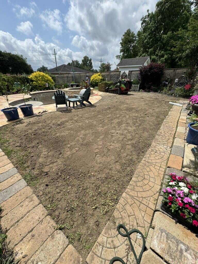 Sod grading and installation by Eric's Tidy Turf, LLC in the greater new orleans area