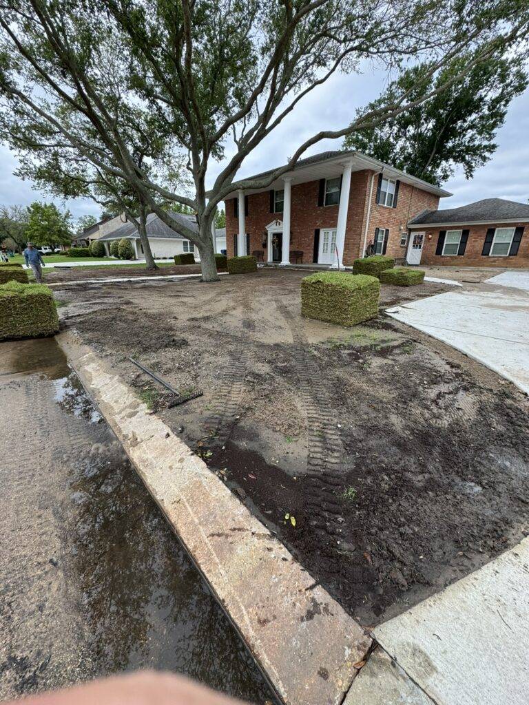 Sod grading and installation by Eric's Tidy Turf, LLC in the greater new orleans area