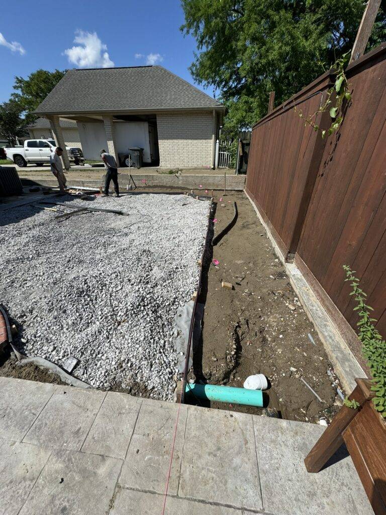 Subsurface drainage crafted and installed by Eric's Tidy Turf, LLC in the greater new orleans area