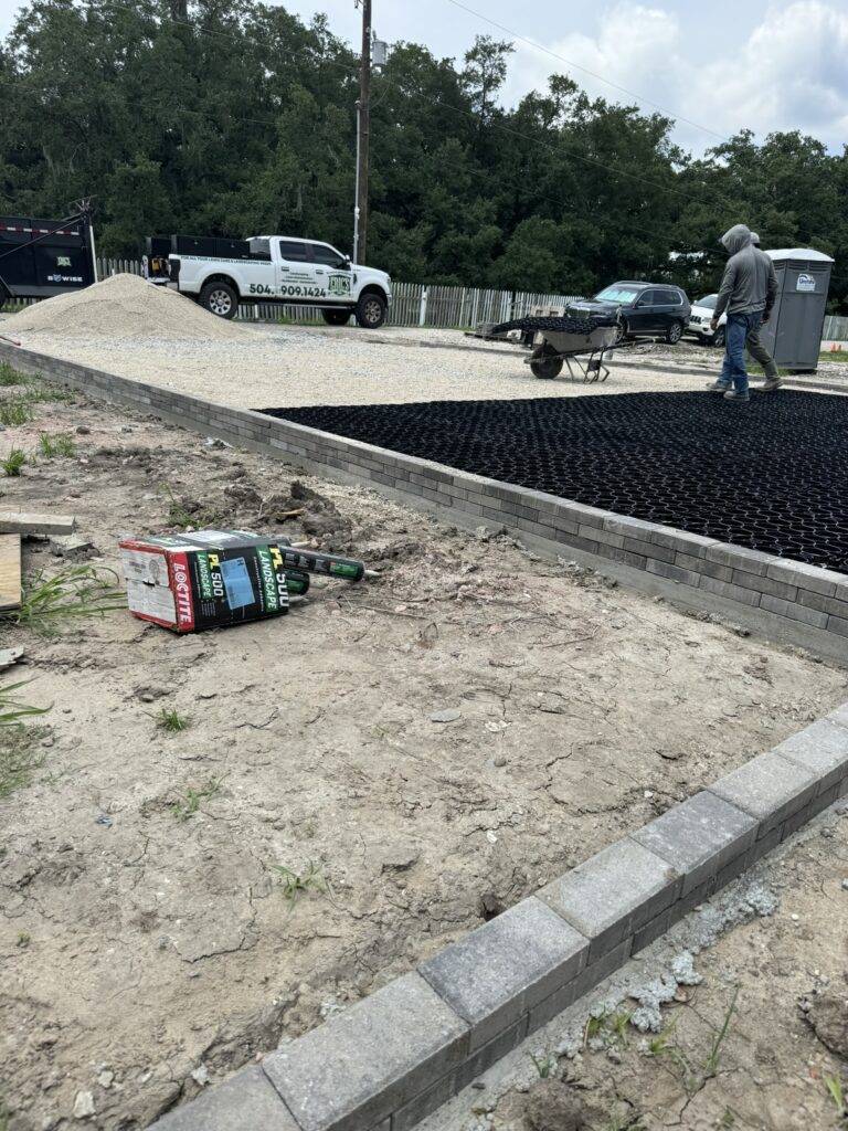 hardscaping installation by Eric's Tidy Turf, LLC in the greater new orleans area