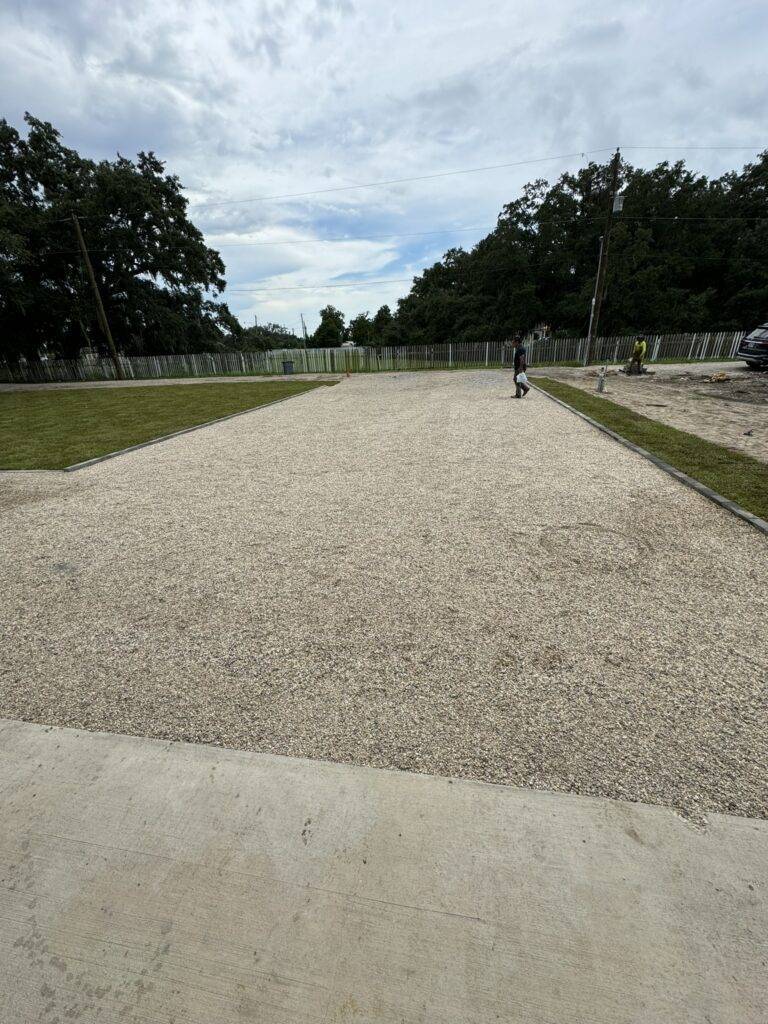 Sod grading and hardscaping installation by Eric's Tidy Turf, LLC in the greater new orleans area