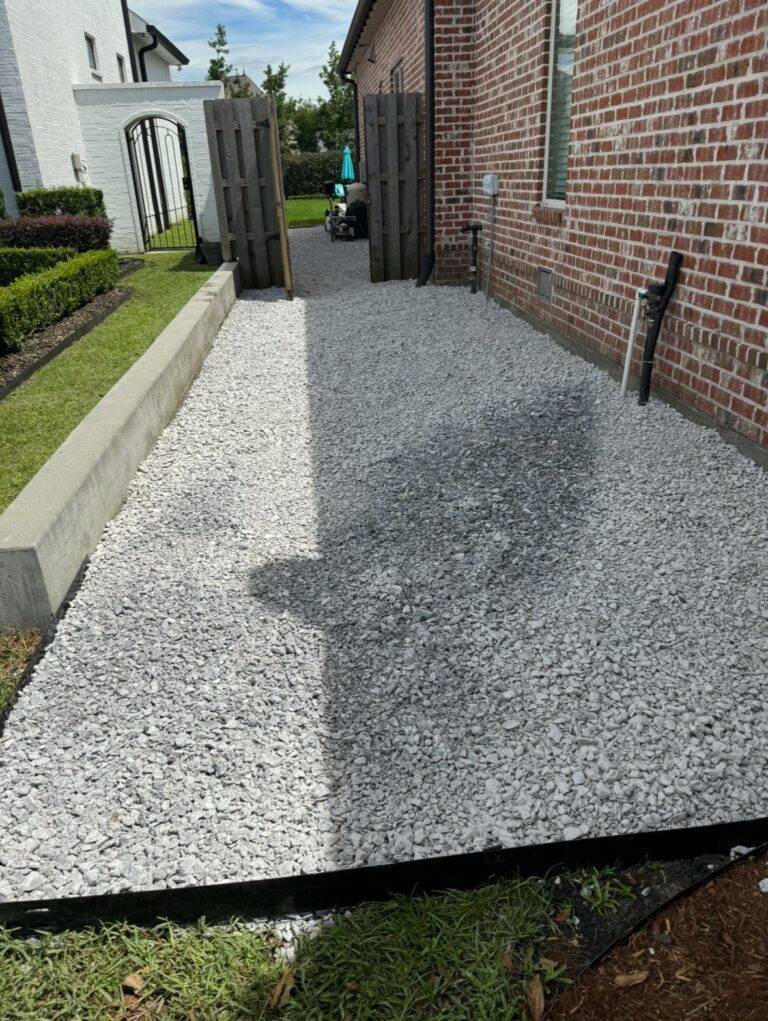 Rock pathways installation by Eric's Tidy Turf, LLC in the greater new orleans area