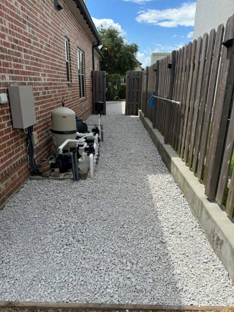 Rock pathways installation by Eric's Tidy Turf, LLC in the greater new orleans area