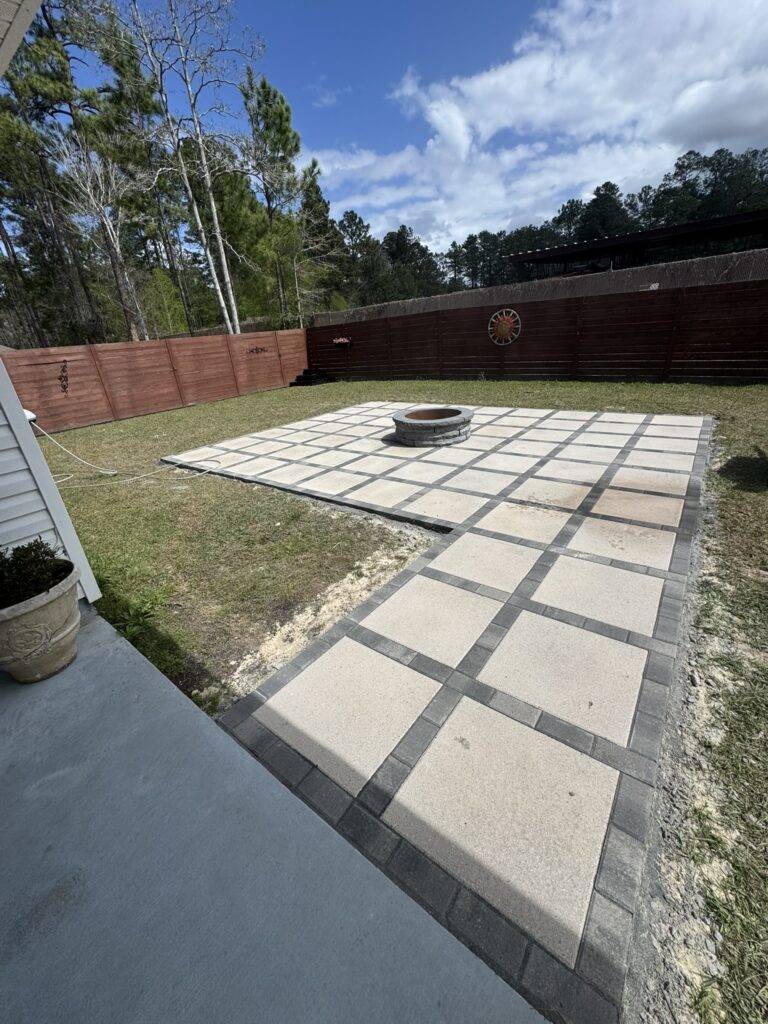 Paver pathway installation by Eric's Tidy Turf, LLC in the greater new orleans area