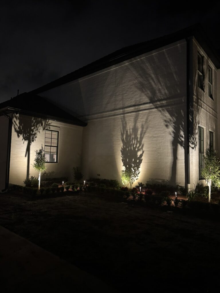 Beautify outdoor landscaping lighting crafted and installed by Eric's Tidy Turf, LLC in the greater new orleans area