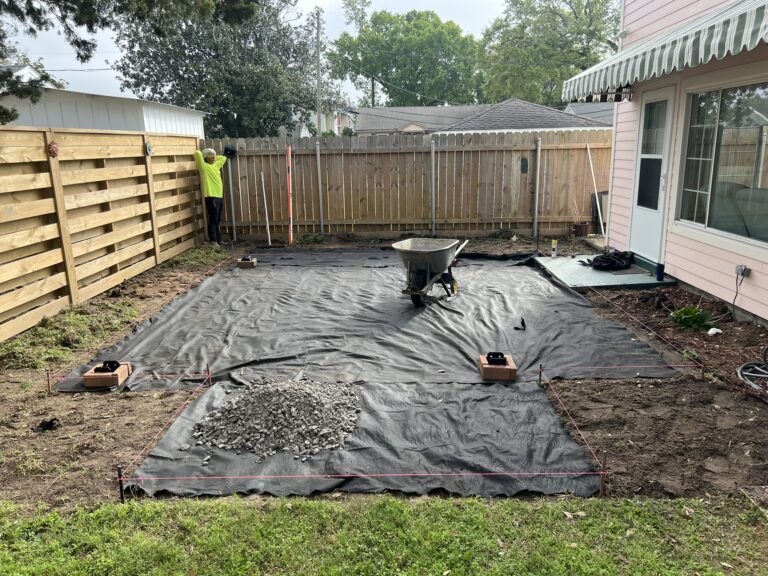 Paver pathway installation by Eric's Tidy Turf, LLC in the greater new orleans area
