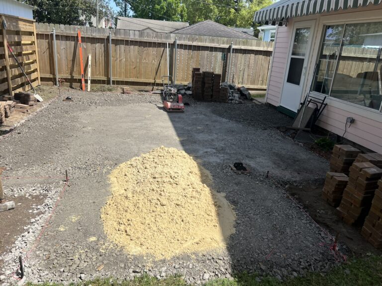 Paver pathway installation by Eric's Tidy Turf, LLC in the greater new orleans area