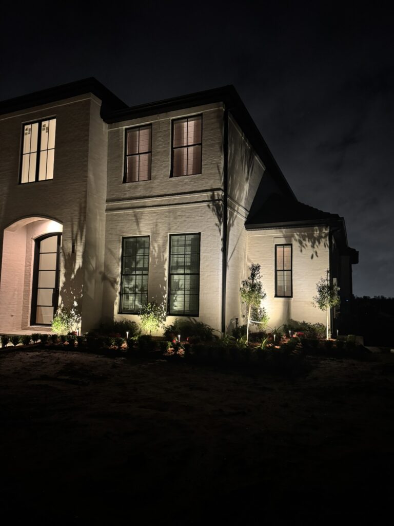 Beautify outdoor landscaping lighting crafted and installed by Eric's Tidy Turf, LLC in the greater new orleans area