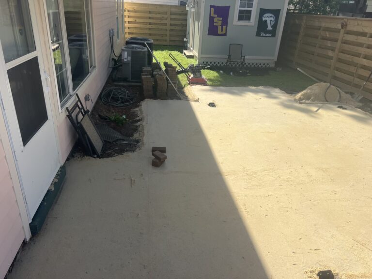 Paver pathway installation by Eric's Tidy Turf, LLC in the greater new orleans area