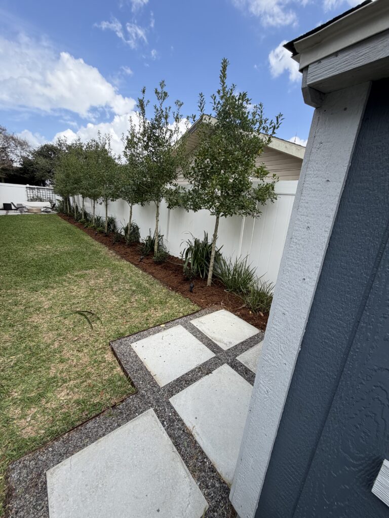 beautiful crafted landscaping project installed by Eric's Tidy Turf, LLC in the greater new orleans area