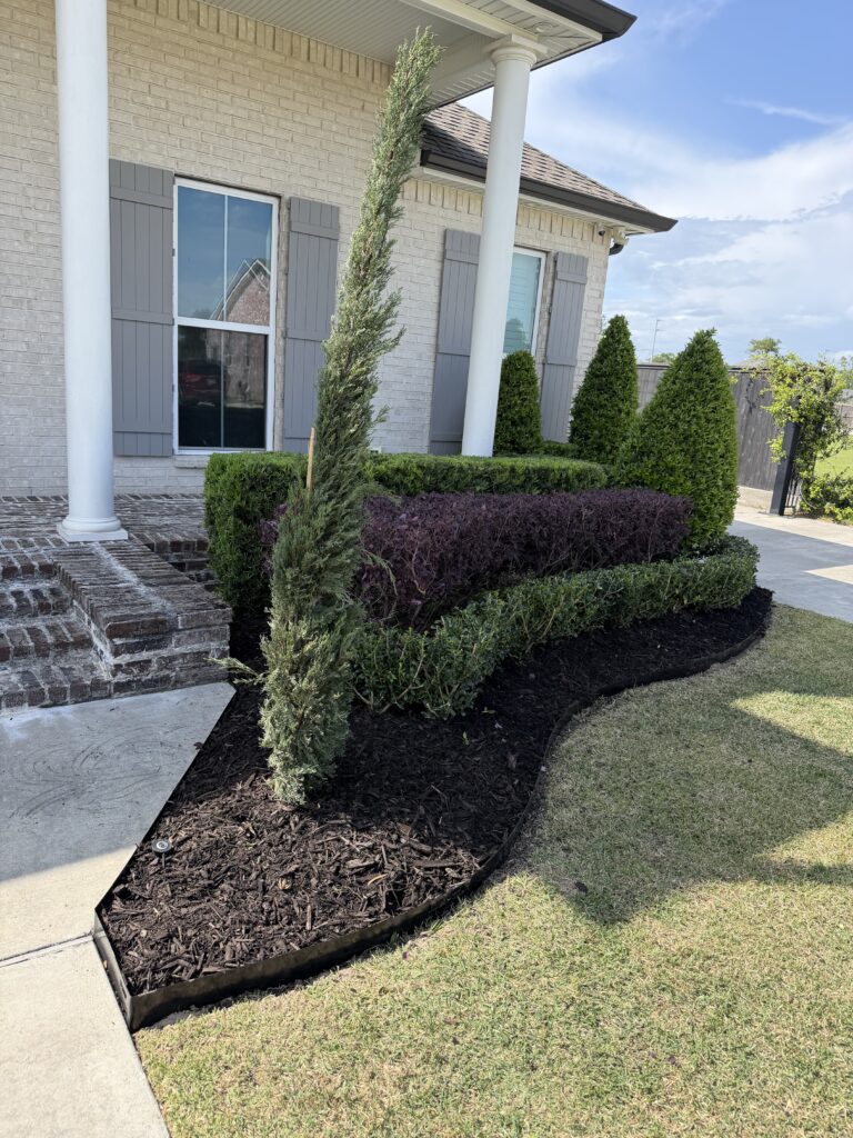 beautiful crafted landscaping project installed by Eric's Tidy Turf, LLC in the greater new orleans area