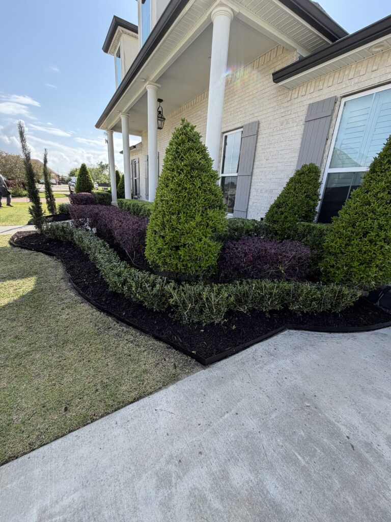 beautiful crafted landscaping project installed by Eric's Tidy Turf, LLC in the greater new orleans area